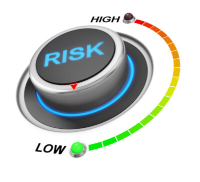 risk adjusting dial from low risk to high risk